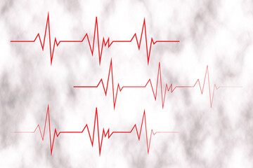 ECG heart beat line icon symbol, Heart beat pulse hospital logo sign. Vector.