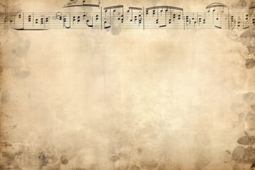 Paper copyspace Musical old vintage sheet art textured paper note antique page melody background