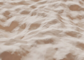 Soft beige abstract background with smooth fabric landscape in neutral tones, suitable for luxurious branding, sophisticated publishing layouts, or elegant product packaging design. 3D render.