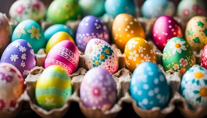 Fototapeta na wymiar colorful eggs Easter