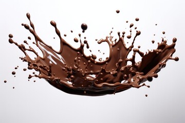Chocolate splash stock isolated on white background