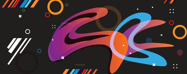 Abstract geometric background with circles and lines. Minimalist design.