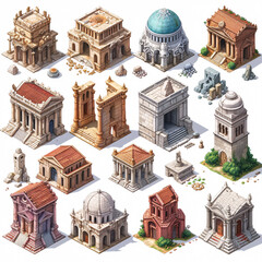 Grand Theatre  Games Assets Building and Environment Sprite Sheet
