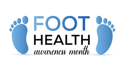 Vector illustration on the theme of Foot health awareness month observed each year during April banner, Holiday, poster, card and background design. - obrazy, fototapety, plakaty