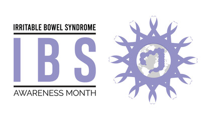 Vector illustration on the theme of Irritable Bowel Syndrome Awareness Month observed each year during April banner, Holiday, poster, card and background design.