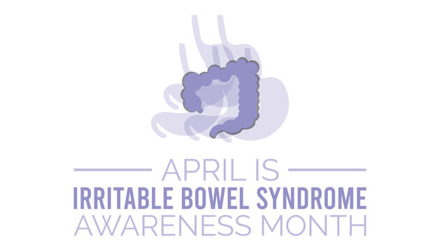 Vector illustration on the theme of Irritable Bowel Syndrome Awareness Month observed each year during April banner, Holiday, poster, card and background design.