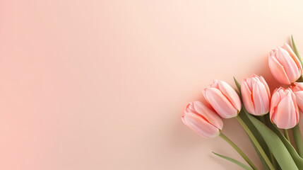 Women's Day, Valentine's Day, Mother's Day background concept, empty floral background with copy space