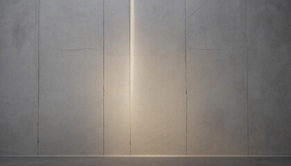 Background concrete wall illuminated by a beam of light.