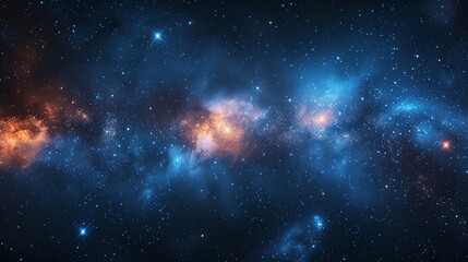 Naklejka premium Sparse stars and constellations twinkle in the vastness of space