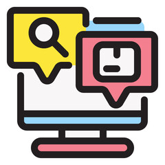 Marketing icon - colorline style