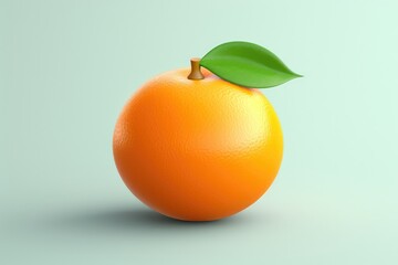 Little orange 3D render image isolated on clean studio background