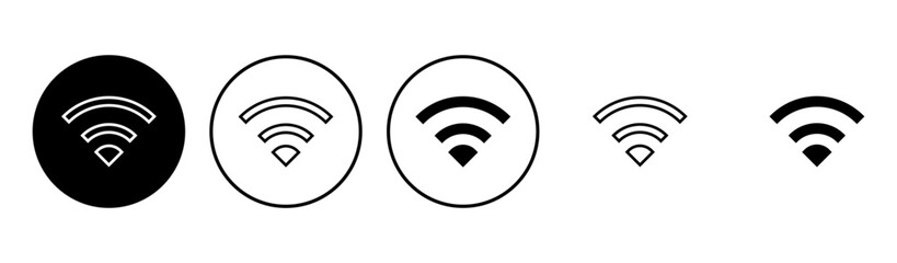 Wifi icon set. signal vector icon. Wireless  icon vector