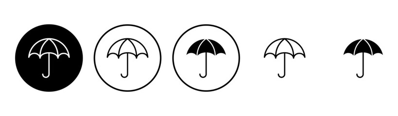 Umbrella icon set. umbrella sign icon - obrazy, fototapety, plakaty
