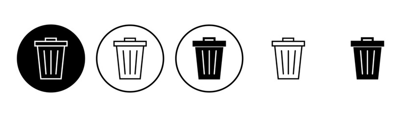 Trash icon set. trash can icon. delete icon vector. garbage