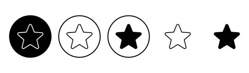 Star Icon set. rating icon vector. favourite star icon