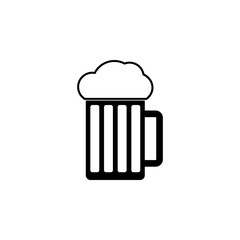 Beer Glass Flat Vector Icon