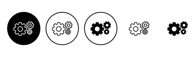 setting Icon set. Cog settings Icon Symbol