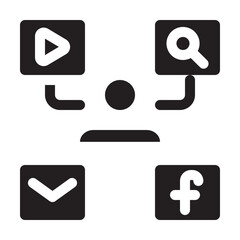 Marketing icon - glyph style