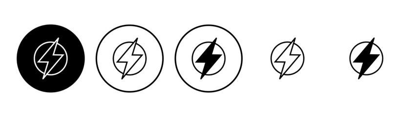 Power icon set. Power Switch Icon. Electric power