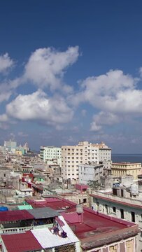 havana skyline , cuba in vertical