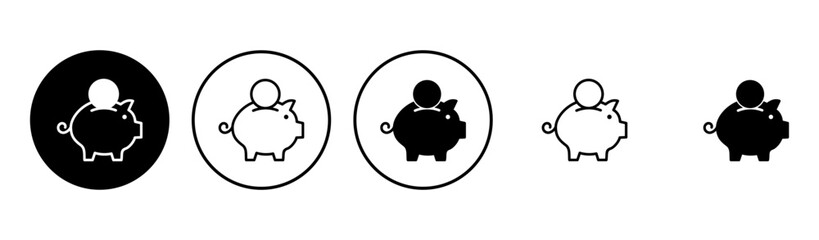 Piggy bank icon vector. piggy money icon