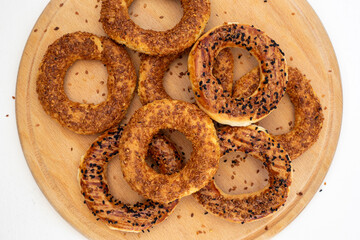 Traditional Turkish cuisine flavors. local name kandil simidi.​
