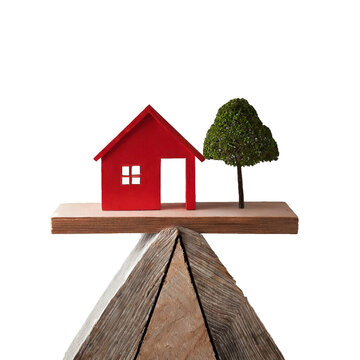 conceptual image of balancing home