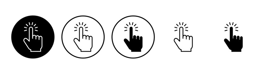 Obraz premium Hand click icon set. pointer icon vector. hand cursor icon vector