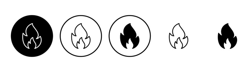 Fire icon set. fire vector icon