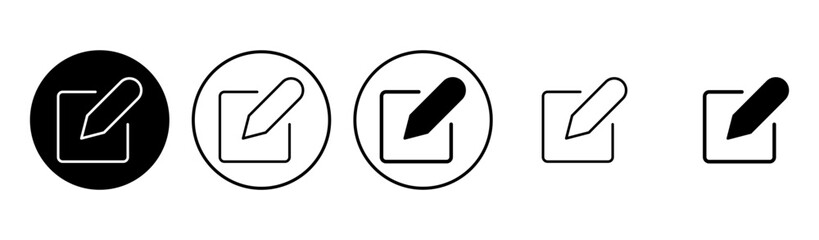 Edit icon set. edit document icon. edit text icon. pencil. sign up