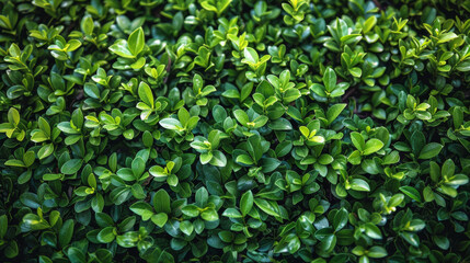 Fototapeta na wymiar Close-Up of a Bush With Green Leaves