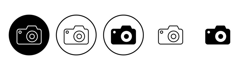 Camera icon set. photo camera icon. camera photography icon.