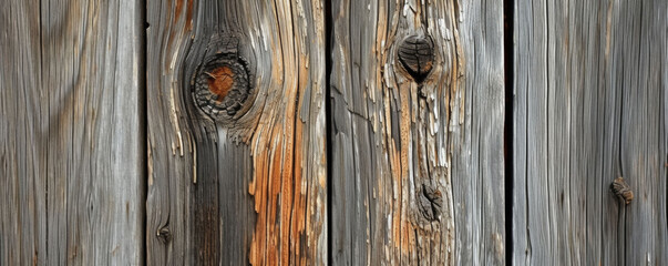 Obraz premium Close-up of a Peeling Paint on a Wooden Fence