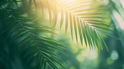 Close-Up of Palm Tree Leaves
