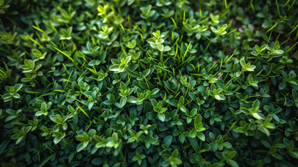 Fototapeta na wymiar Close Up of a Bush With Green Leaves