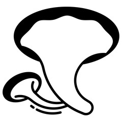 king trumpet mushroom glyph and line vector illustration © Icongeek26