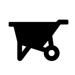 silhouette wheelbarrow, black wheelbarrow tool