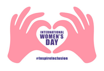 International womens day concept poster. Inspire Inclusion woman illustration background. 2024 women's day campaign theme - InspireInclusion