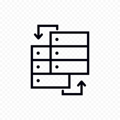 Database update and transfer vector symbols.