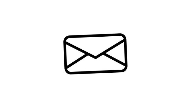 mail icon on white background