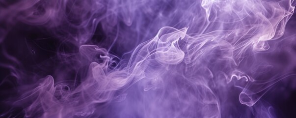 Purple Smoke Texture on Black Background