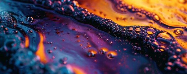 Close Up of Water Droplets on a Surface - obrazy, fototapety, plakaty