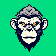 monkey cartoon head mascot