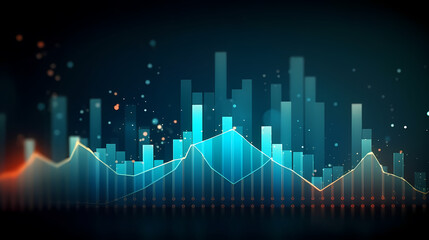 Fototapeta premium Stock market abstract background, economic and infographic concept