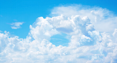 Naklejka na ściany i meble The vast blue sky and clouds sky panorama background