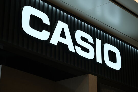 Shanghai,China-July 8th 2023: CASIO store sign company brand logo
