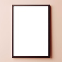 In this close-up mockup, a dark wood frame is showcased against a clear background, allowing your designs or artwork to stand out with clarity and sophistication.