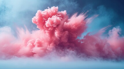 Pink Cloud of Smoke in the Air