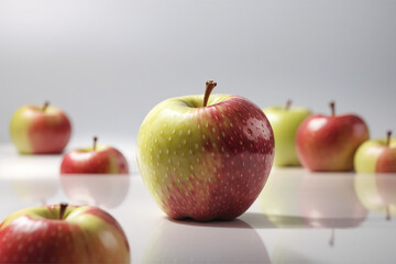 Apples on white background