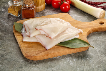 Fresh raw squid for cooking